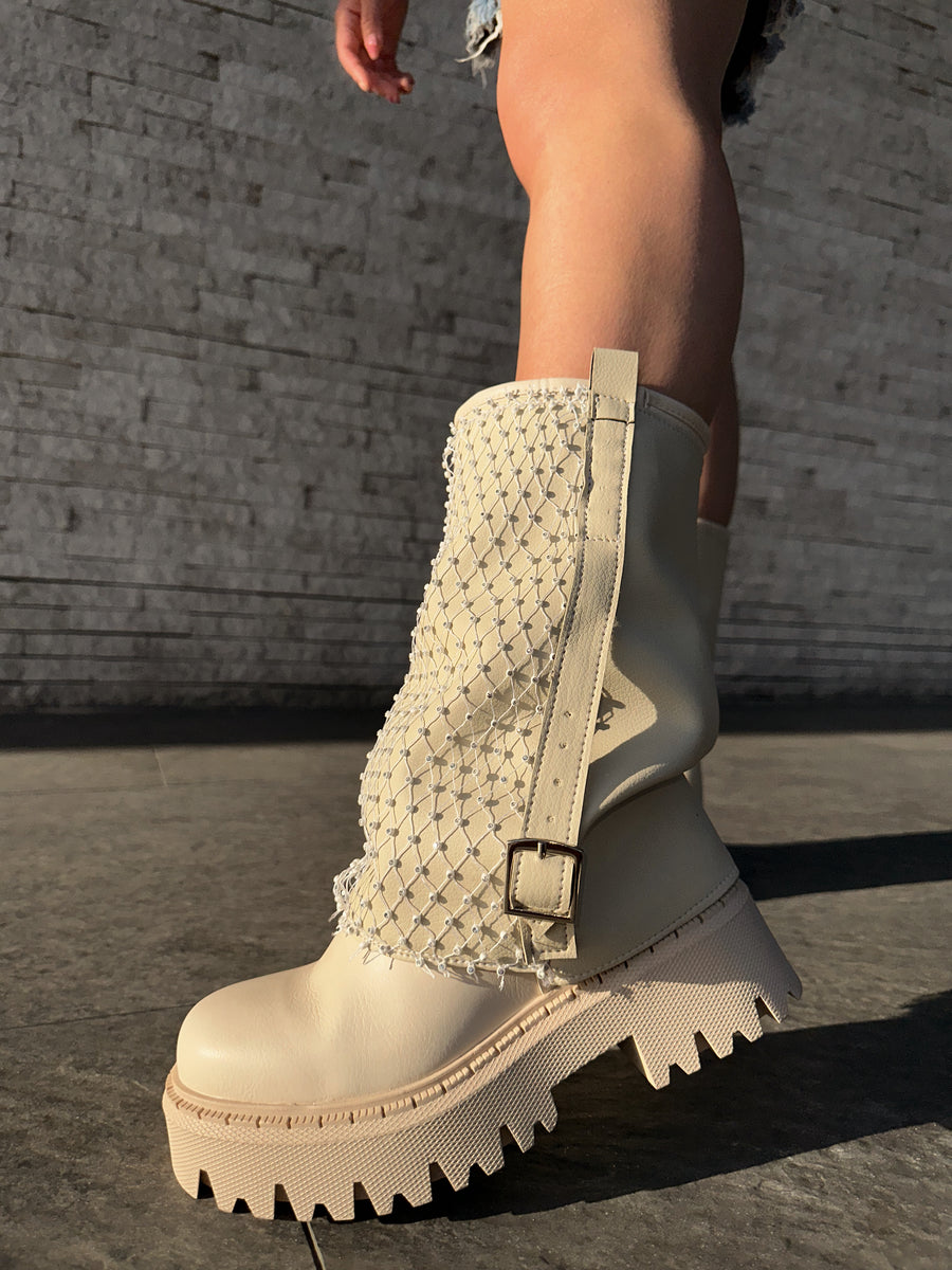 PARTY BOOTS GLAM BEIGE